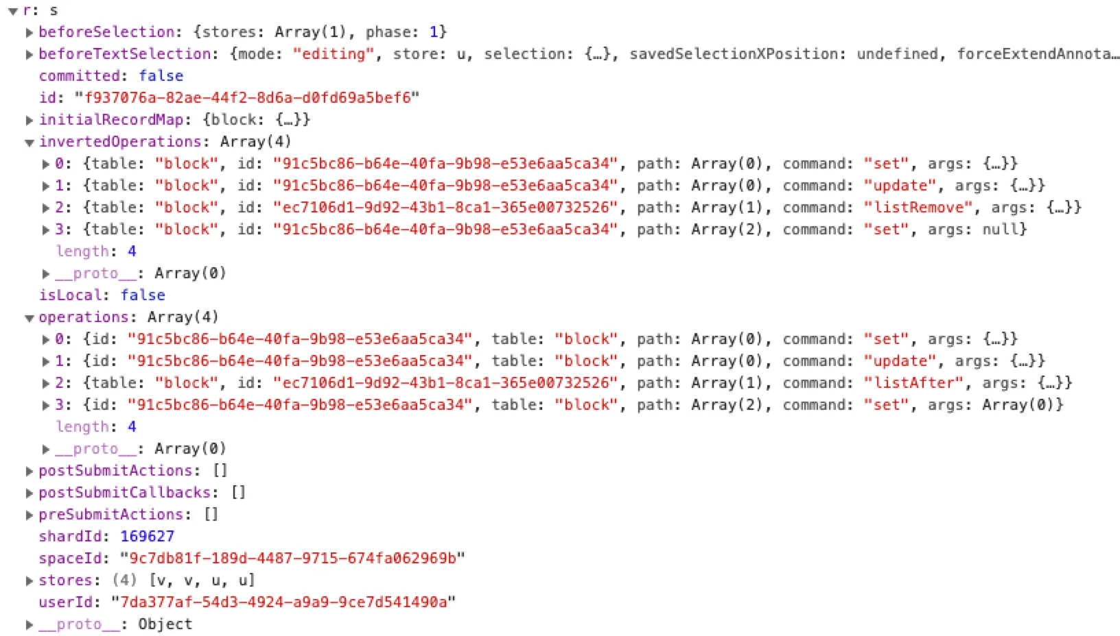 Block creation operations