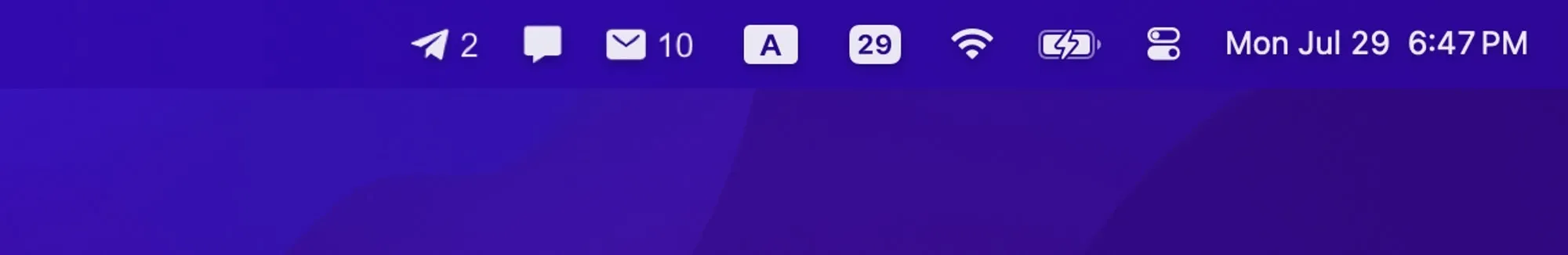 Adding some app icons to the menu bar