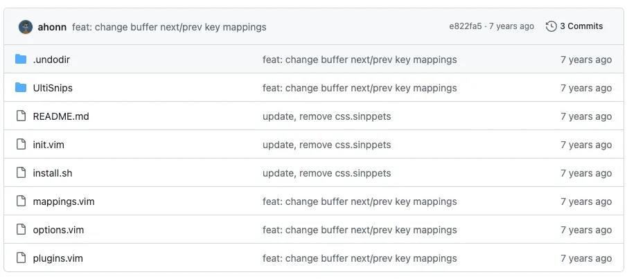 My initial Vim configuration 